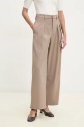 Calvin Klein Jeans nadrág női, bézs, magas derekú széles, J20J224849 - bézs 27