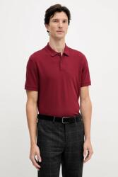 BOSS pamut póló - burgundia L