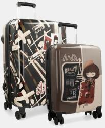 ANEKKE MADEMOSIELLE kis négykerekű, és közepes bővíthető bőröndszett 41594-001 - taskaweb