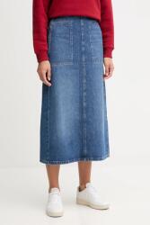 Tommy Hilfiger pamut farmerszoknya midi, egyenes, WW0WW46737 - kék 36