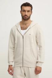 Tommy Hilfiger felső bézs, férfi, sima, kapucnis, MW0MW37234 - bézs XL