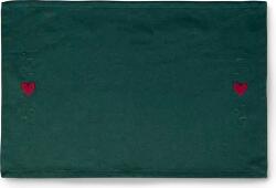 Juna Șervet de masă Christmas Fable, cu model inimi, 43 x 30 cm, verde închis (637305)