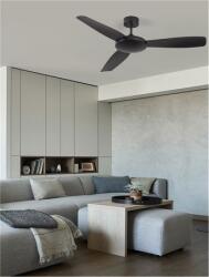 Nova Luce Lustra cu ventilator BLAIRE Aluminiu Mat Negru & Sticla 3ABS Negru Blades Motor DC 38W 220 - 240 Volt IP20 (NV9952365)