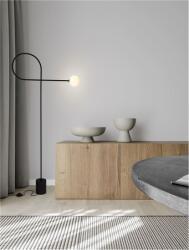Nova Luce Lampa podea DEDALO Nisipiu Negru Aluminiu & Opal Sticla LED G9 1x5W 230V IP20 Fara bec Lungime cablu: 300 cm (NV9010224)