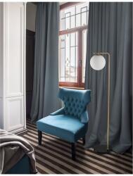 Nova Luce Lampa podea ALVAREZ Satin Auriu Metal & Negru Marble Alb Opal Sticla LED E27 1x12 Wat 230 Volt Fara bec IP20 (NV9136702)
