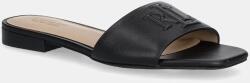 Lauren Ralph Lauren bőr papucs Everley Sld fekete, női, 802959142001 - fekete Női 36.5