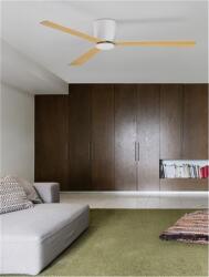 Nova Luce Lustra cu ventilator DELL Aluminiu Lemn & Mat Alb 3ABS Lemn Blades Motor DC 38W 220 - 240 Volt IP20 (NV9952335)