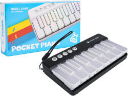 Inlea4Fun Hordozható mini zongora, zsebzongora POCKET PIANO - Fekete (RA-ZMU.CY-8047B.CZ)