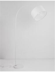 Nova Luce Lampa podea SAMA Alb Fabric Shade, Alb Aluminum Baza LED E27 1x12 Wat 230 Volt IP20 Fara bec (NV9401653)