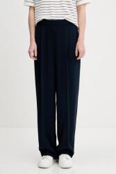 Tommy Hilfiger nadrág sötétkék, magas derekú egyenes, WW0WW46749 - sötétkék 34