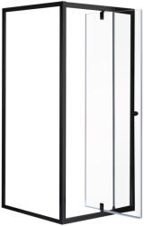 Leziter Flexi 80x80 cm falsíkra szerelhető szögletes zuhanykabin zuhanytálca nélkül (LF011B_LF1280B) - snaigeshop