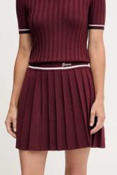 Guess gyapjú szoknya SABINA bordó, mini, harang alakú, V5BD02 Z1152 - burgundia XS
