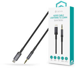 DEVIA iPure Series Lightning/AUX 3, 5 mm audió adapter - fekete - mobilehome
