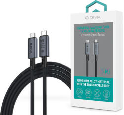 DEVIA Extreme Speed Series USB4.0 40 Gbps 240W PD Type-C/Type-C adat- és töltőkábel 1m - fekete - mobilehome