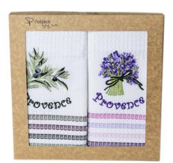 Polášek Prosoape de bucătărie waffle brodate cu motiv - Set de 2 bucăți - Provence nr. 4 (63102494-01)