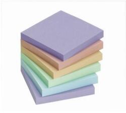 Info Notes Jegyzettömb öntapadó, 75x75mm, 6 x100lap, Info Notes, pastell mix, kék, zöld, rózsa (5654-20-PK6-A) - tintasziget