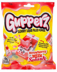  Gupperz Strawberry Milk Splash epres tej ízű töltött gumicukor 72g - vegyesbolt