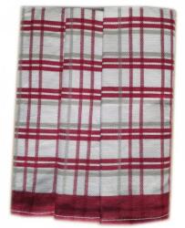 Polášek Kockás konyharuha Egypt - 3 darabos szett - sz. 6 | Piros / fehér (174065-16)