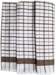 Polášek Kockás konyharuha Egypt - 3 darabos szett - sz. 44 | Barna / fehér (165969-13)