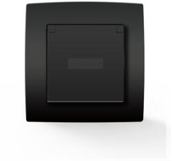 ELMARK City német típusú dugalj antracit fedéllel IP44 csavaros (193211D)