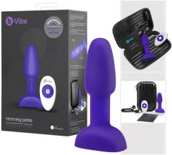 b-Vibe Rimming - forgó gyöngyös anál vibrátor (lila)