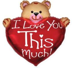 Flexmetal Macis "I love You" fólia lufi, 61 cm