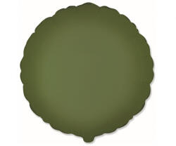 Flexmetal Matt oliva zöld fólia lufi, 17"/43cm, gömb