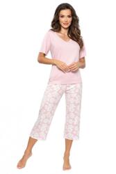 Donna Rosalia 3/4 női pamutpizsama, rózsaszín , XXL