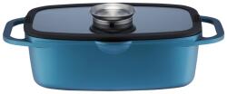 Ambition Tava cu capac 32x21x11cm, 6L, Sistem Aroma Knob, invelis Qualum Basic, Azzurro (813203)