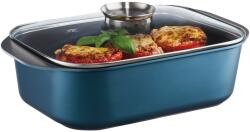 Ambition Tava cu capac 40x26x11cm, 7.5L, Sistem Aroma Knob, invelis Qualum Basic, Azzurro (813204)