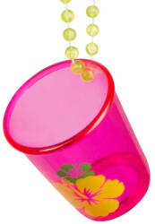  Hawaii Rózsaszín Virág Mintás Nyakba Akasztható Felespohár