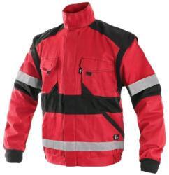 CXS Luxy Bright - Munkavédelmi Kabát, piros/fekete, 100% pamut (CXS-Luxy-Bright-KRT-RED)