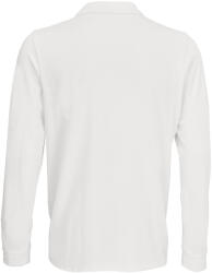 SOL'S Férfi PRIME hosszú ujjú galléros póló, SOL'S SO03983, White-S (so03983wh-s)