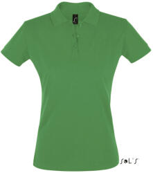 SOL'S Női PERFECT három gombos rövid ujjú galléros piké pamut póló, SOL'S SO11347, Kelly Green-2XL (so11347kl-2xl)
