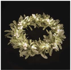 EMOS karácsonyi fénydekoráció időzítővel - fagyöngy koszorú (füzér) elemes 25 LED 35cm - meleg fehér (DCTW28)