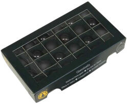  Üveg karácsonyfadísz gömb, fekete színű matt és fényes, 2, 5cm, 24db