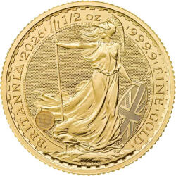  Britannia (2026) - 1/2 Oz - arany befektetési érme