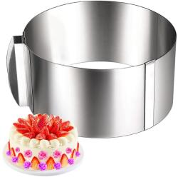  Állítható tortaforma, tortakarika, tortagyűrű - 30 cm - MAGAS - 10 cm