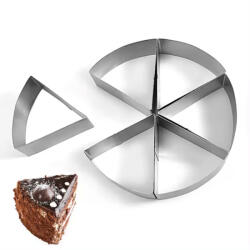  6 részes fém sütőforma és mousse forma - Torta szeletek