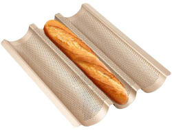  3 részes bagett sütőforma, sütőlemez