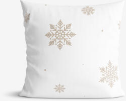 Goldea pamut párnahuzat - hópelyhek fehéren 30 x 50 cm