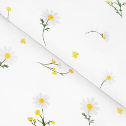 Goldea flanel szövet - kamilla virágok 240 cm