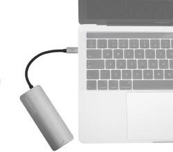 Caruba Premium 5 az 1-ben Slim USB-C hub asztroszürke - (Space Grey)