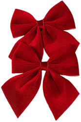 Valex Decor Bordázott bársony masni készlet, 12 x 13cm, 2db. - Piros (MDR06-S)