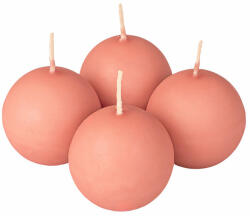 Valex Decor Adventi gömb gyertya készlet 5cm - Matt rózsaszín (DPS-22)