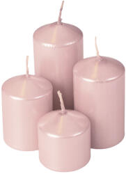 Valex Decor Lépcsős adventi henger gyertya készlet, Ø40 x 40/55/70/85mm - Metál rosegold (CPM-82)