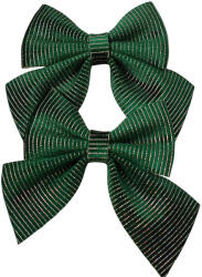 Valex Decor Csíkos bársony masni készlet, 12 x 13cm, 2db. - Sötétzöld (MDR10-S)