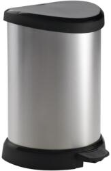 Keter Fémhatású Pedálos Szemetes Belső Kosárral 15l - Fekete/ezüst