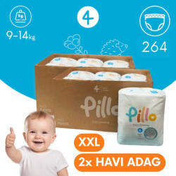 Pillo mindenmentes PURE bugyipelenka 4 (maxi), 9-14 kg, 2x HAVI ADAG, 12x22 db