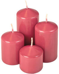 Valex Decor Lépcsős adventi henger gyertya készlet, Ø40 x 40/55/70/85mm - Lakk bordó (CBL-91)